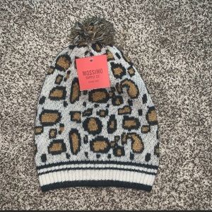 Leopard print beenie